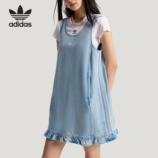 Adidas/阿迪达斯官方正品三叶草女士宽松日常休闲连衣裙KY8324
