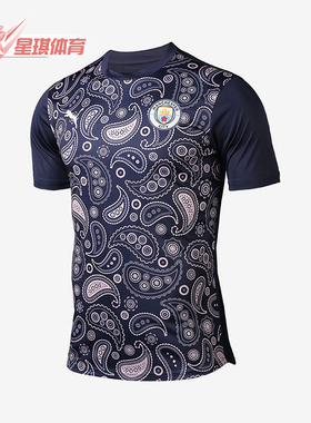 Puma/彪马正品2025男士日常圆领套头耐穿透气足球短袖758030-09