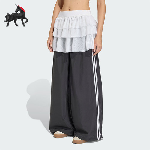 Adidas/阿迪达斯正品三叶草新款女黑白色宽松经典运动长裤KS1431