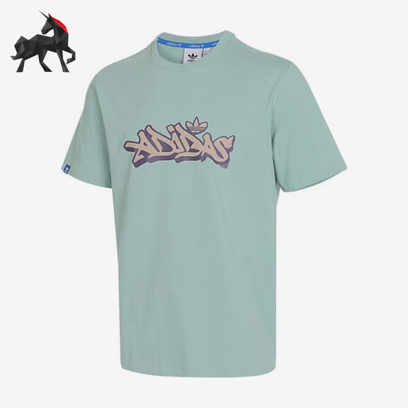 阿迪达斯男士运动透气短袖