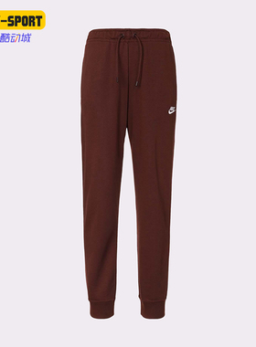 Nike/耐克正品春秋女士保暖休闲运动针织束脚系带长裤BV4096-273