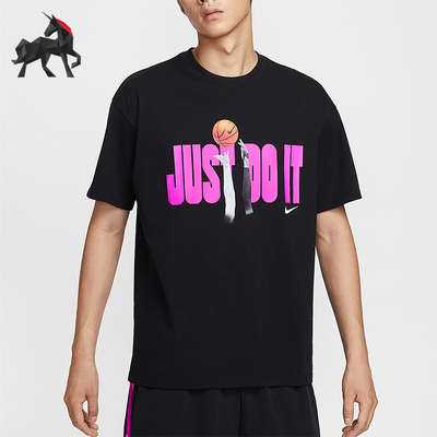 Nike/耐克正品Just Do It男女针织宽松时尚图案短袖IV5615-010