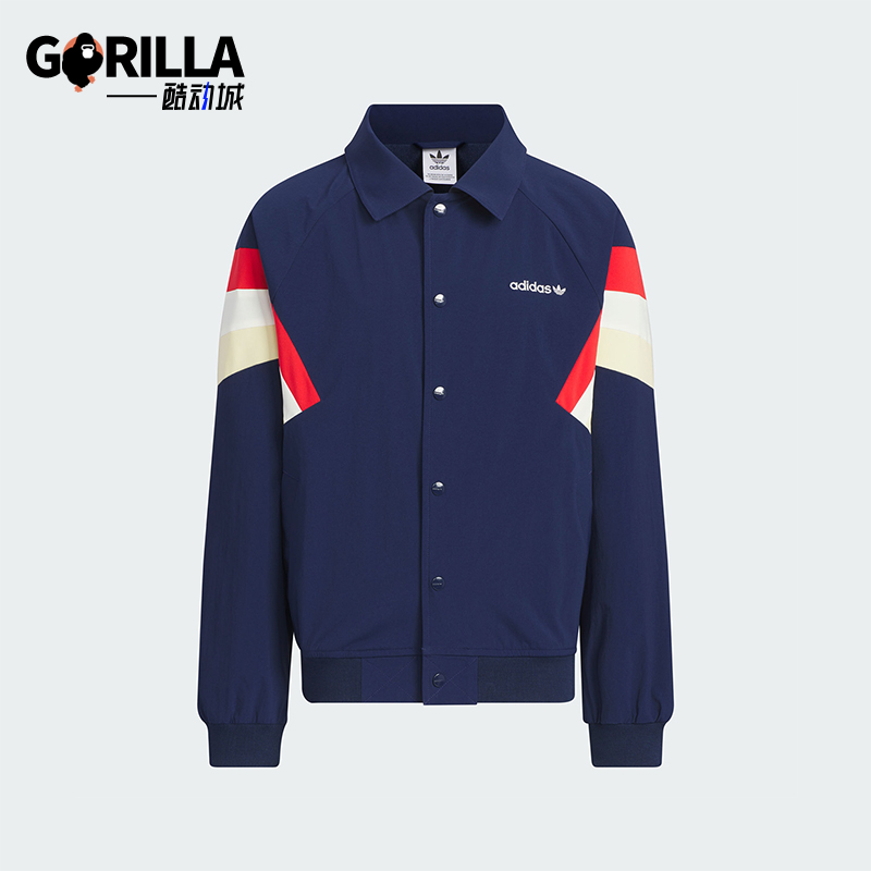 阿迪达斯儿童拼接休闲外套