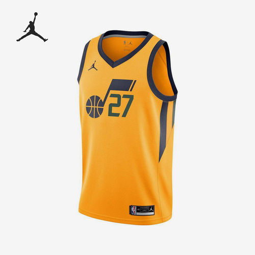Nike耐克正品SW男球迷版爵士队戈贝尔27号印花背心球衣CV9496-725
