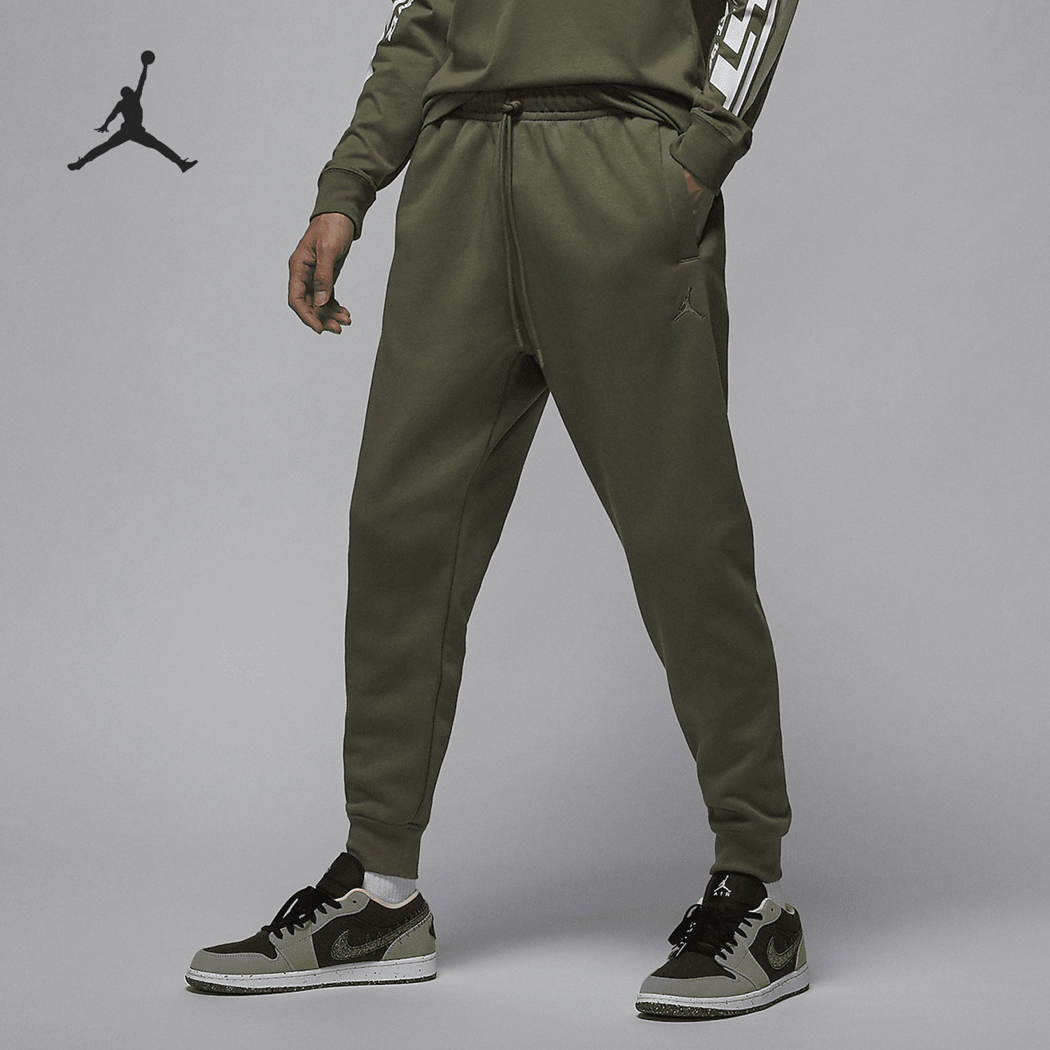 Nike/耐克官方正品JORDAN男士保暖运动加绒束脚长裤FV7230-222