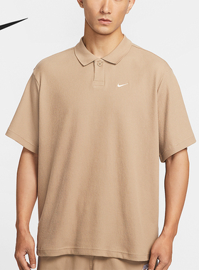 Nike/耐克正品Oversize男士宽松简约翻领经典休闲T恤IF0377-247