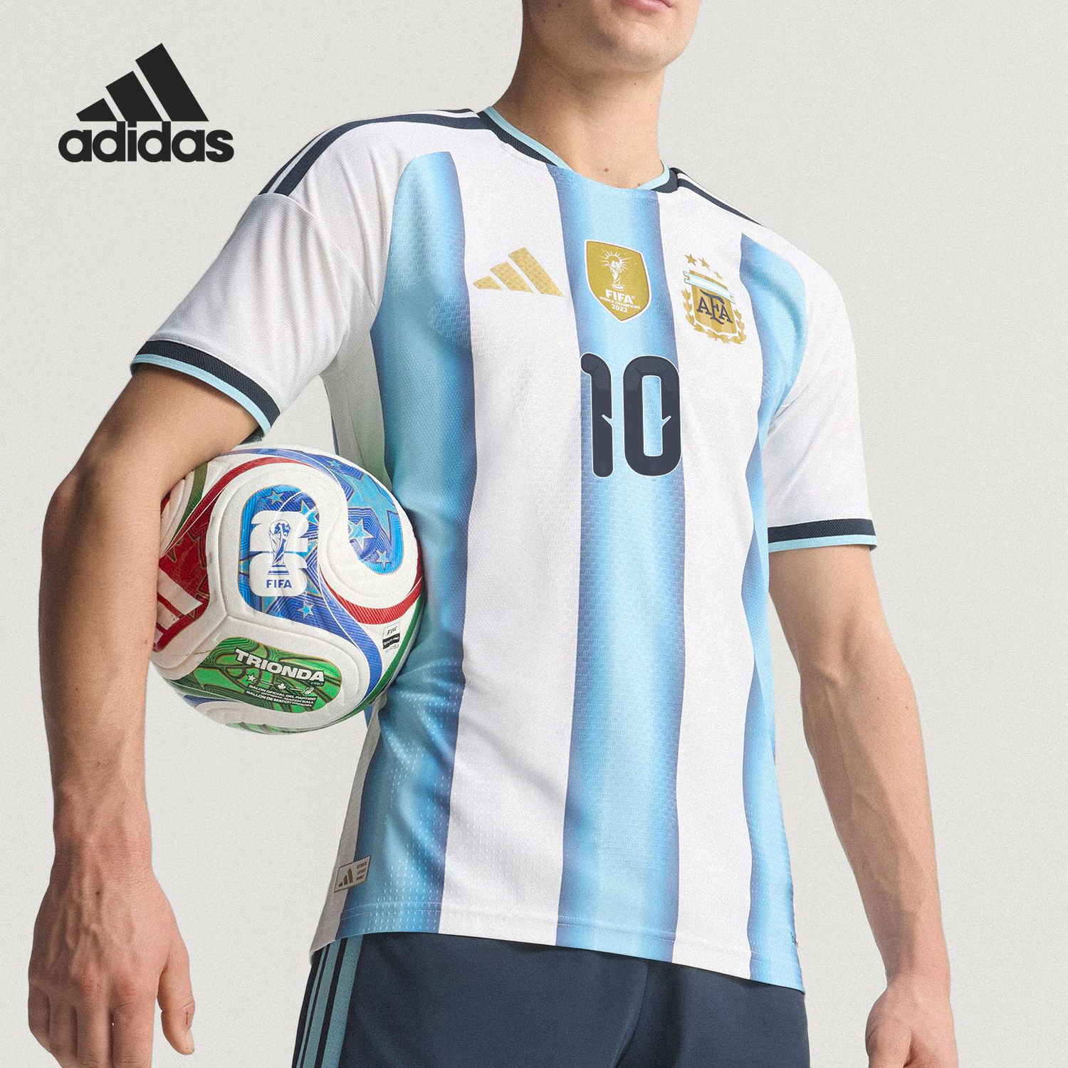 Adidas/阿迪达斯正品2025男士运动圆领套头透气足球短袖KH3934