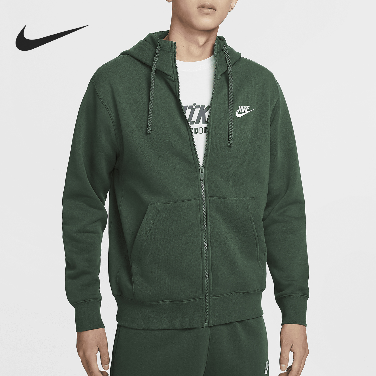 耐克男士连帽宽松保暖休闲外套