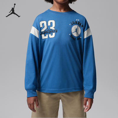Nike/耐克正品Jordan大童圆领运动长袖亲肤T恤IZ7202-485