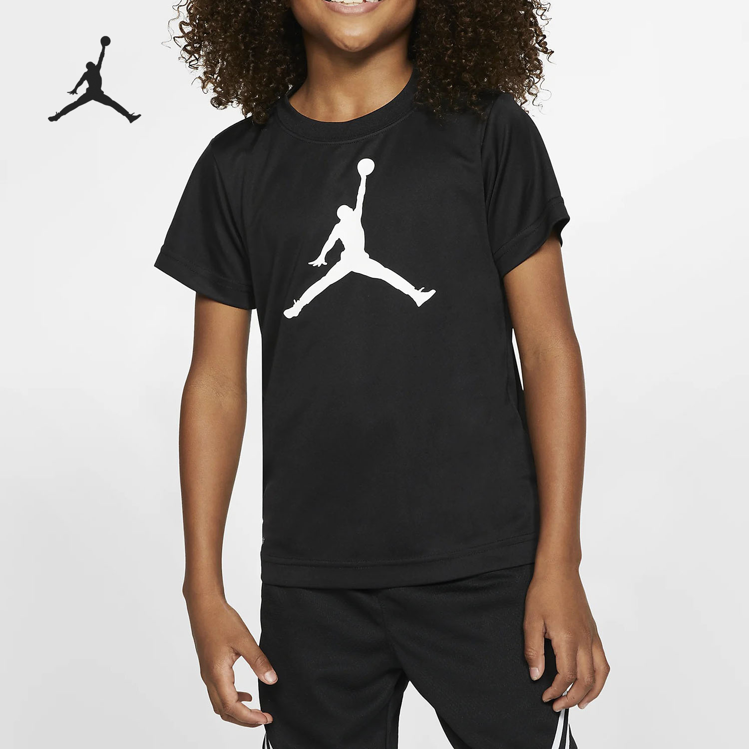 Nike/耐克正品JORDAN小童透气运动休闲圆领短袖HA2892-023