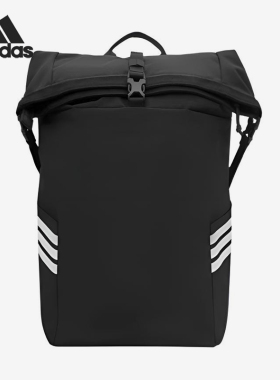 Adidas/阿迪达斯正品新款男女经典黑色大容量休闲双肩背包KR2586