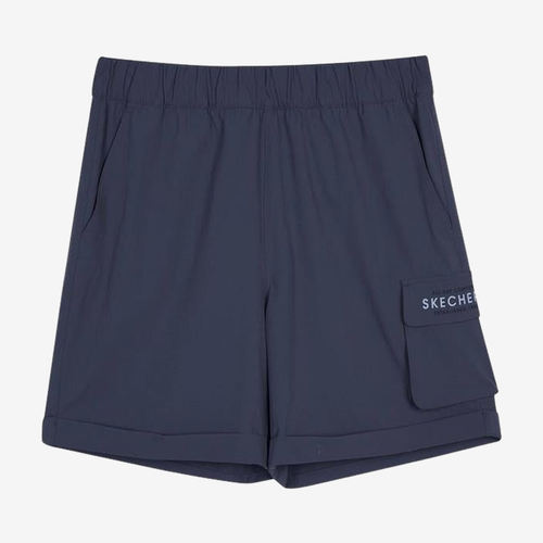 Skechers斯凯奇正品儿童款印花透气松紧腰休闲短裤L224W097-026R