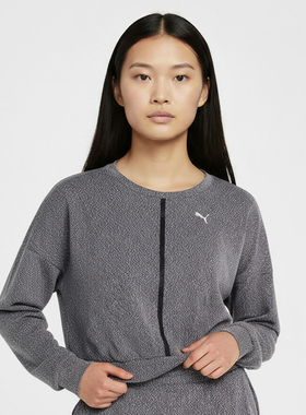 Puma/彪马正品STARDUST KNIT女士轻量长袖运动卫衣521370-01