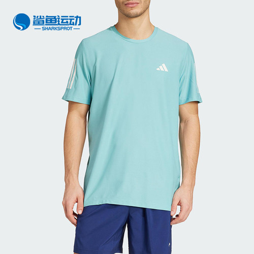 Adidas/阿迪达斯正品OWN THE RUN TEE男士运动圆领短袖T恤JX2211