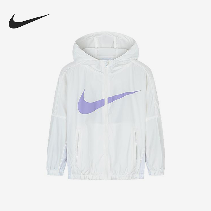 Nike/耐克正品2025新款小童经典梭织连帽夹克外套NY2422070PS-001