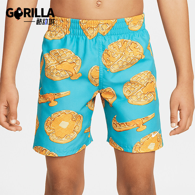 Nike/耐克正品SWIM BREAKER小童印花透气经典沙滩短裤IF4032-345,童装/婴儿装/亲子装,裤子,淘宝优惠券,粉丝福利购,淘宝优惠卷