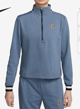 Nike/耐克正品新款女士半拉链立领网球经典运动套头衫FB4152-328