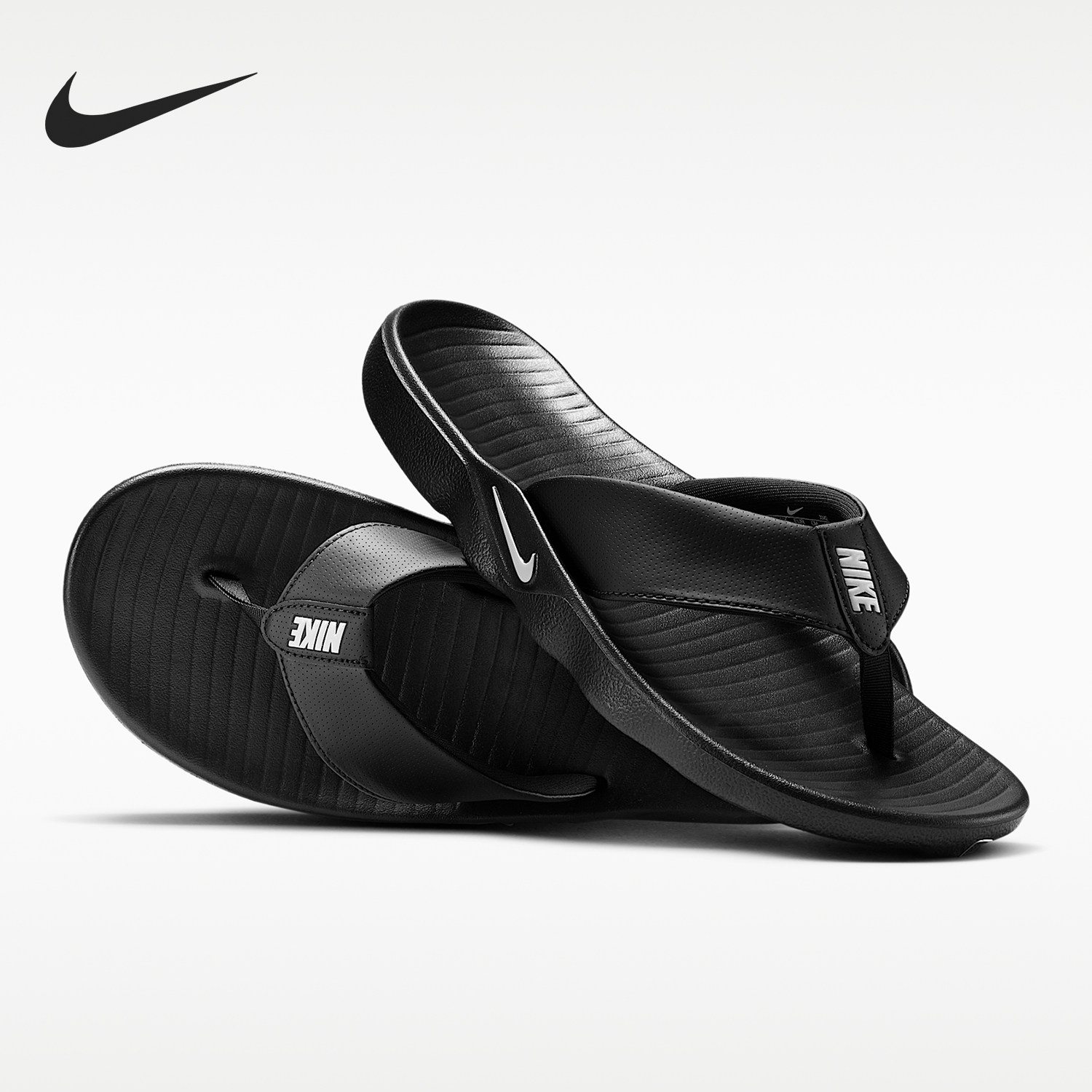 Nike/耐克官方正品夏季MARINA男士简约轻便运动拖鞋IH2380-001 - 实物图