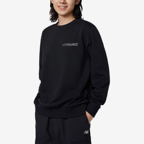 New Balance新百伦正品男套头休闲运动轻便卫衣AMT33325-BK