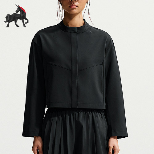 Nike/耐克正品2026春季款女士立领短款经典运动外套IB8987-010