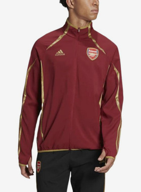 Adidas/阿迪达斯正品男士条纹Logo印花拉链立领外套HA2718