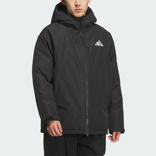 Adidas/阿迪达斯正品舒适春季款男女连帽保暖羽绒服KT5004