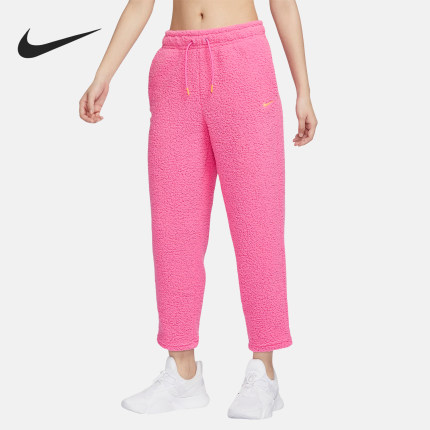 Nike/耐克官方正品新款女士时尚加绒保暖摇粒绒运动裤DQ6262-684