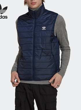 Adidas/阿迪达斯官方正品三叶草男子运动保暖休闲棉马甲HL9216