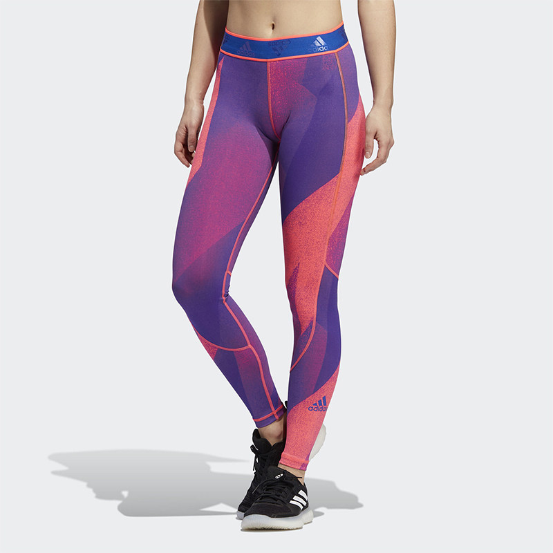 Adidas/阿迪达斯正品春秋女士透气紧身松紧中腰运动长裤FT3143