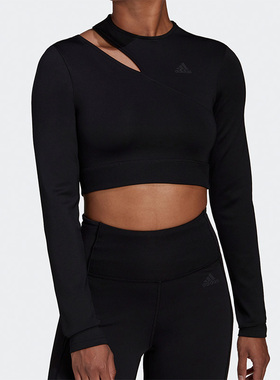 Adidas/阿迪达斯正品休闲女子时尚健身长袖套头上衣 HM3179