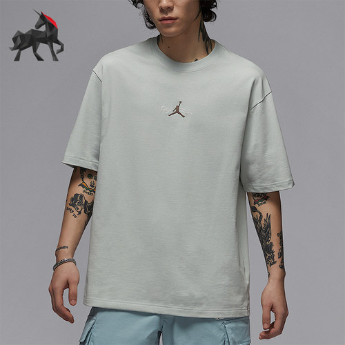 Nike/耐克正品JORDAN男士厚实圆领印花透气经典短袖IF0381-034