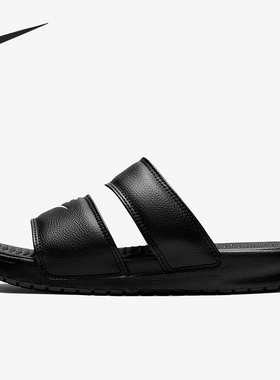 Nike/耐克正品Benassi Duo女子双绑带忍者凉拖拖鞋819717-010