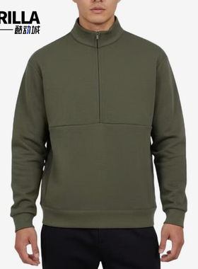 Nike/耐克正品新款男绿色纯色立领套头经典休闲卫衣HQ6954-325