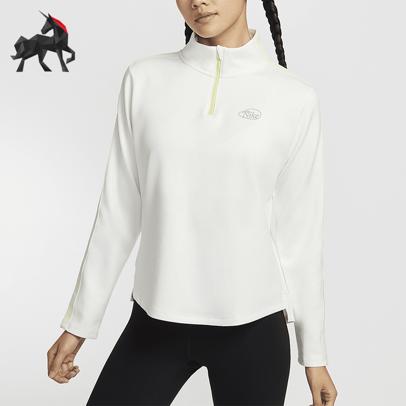 耐克女士简约半拉链休闲长袖