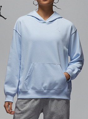 Nike/耐克正品JORDAN女士宽松针织连帽卫衣套头衫HJ1347-407
