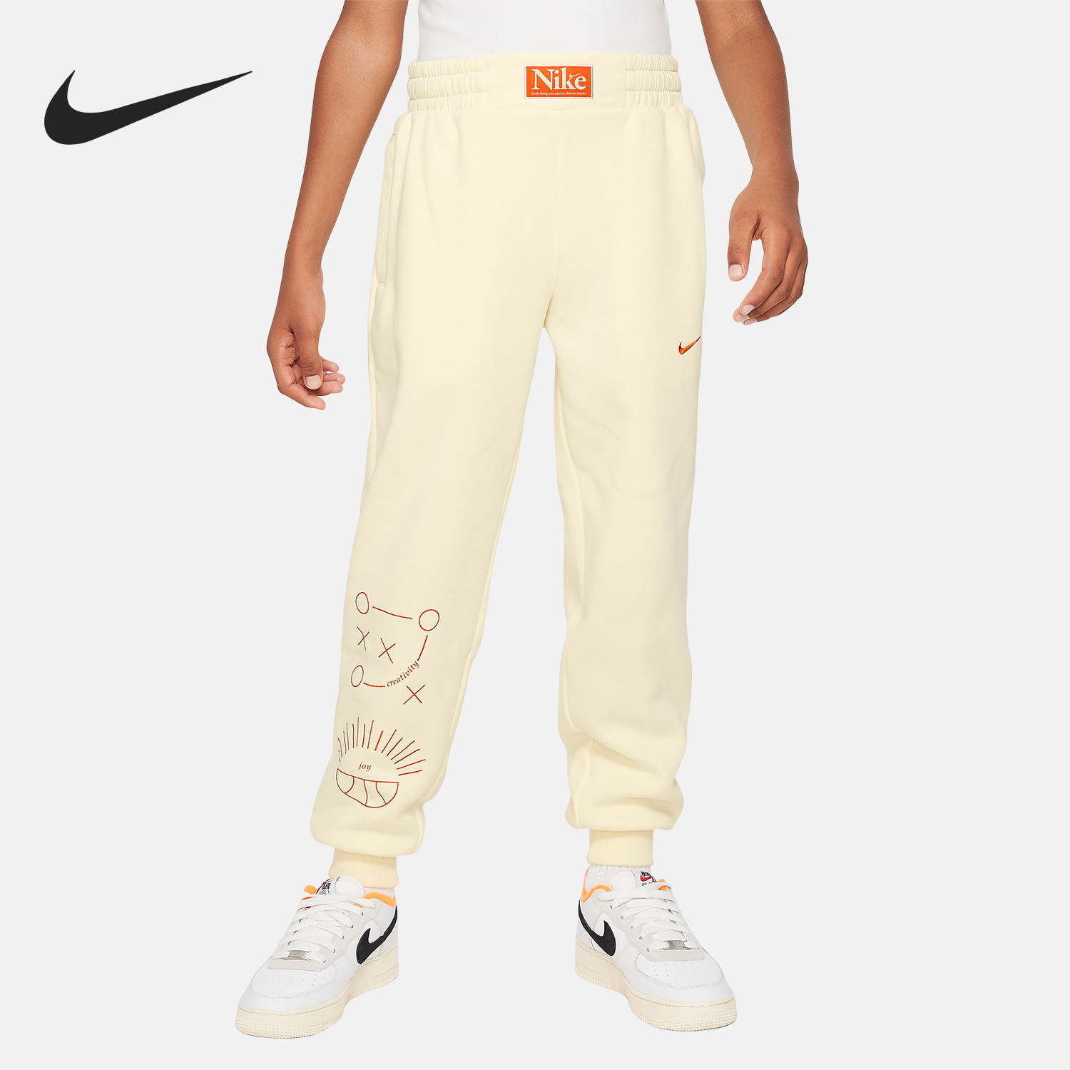 Nike/耐克正品OUTLETS大童加绒篮球针织束脚长裤FD4016-113,童装/婴儿装/亲子装,裤子,淘宝优惠券,粉丝福利购,淘宝优惠卷