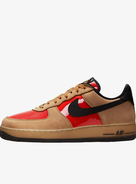 Nike/耐克正品AirForce1Low新款男经典卡其红色板鞋FZ3081-200