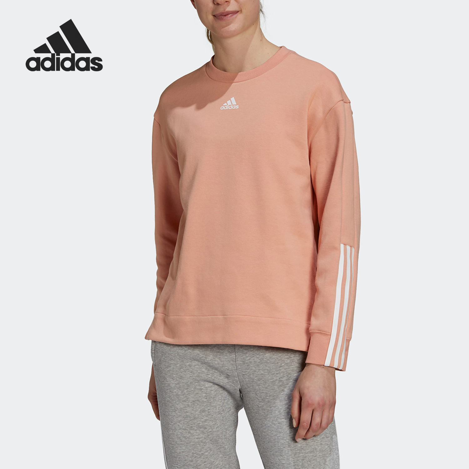 阿迪达斯女子运动卫衣套头衫