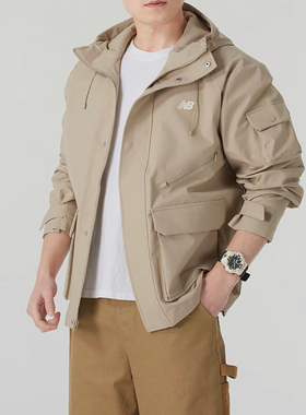 New Balance/NB正品新款男士运动连帽防风训练夹克AMJ51325-SOT