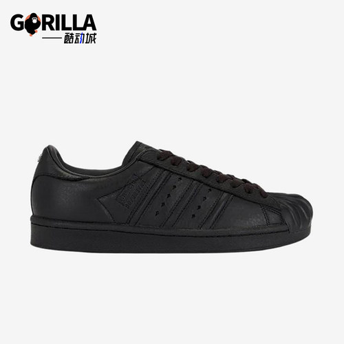 Adidas/阿迪达斯正品三叶草男女黑色低帮经典复古日常板鞋KI0824