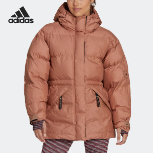 女子运动宽松连帽面包棉服HG6892 SMC新款 Adidas 阿迪达斯正品