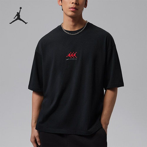 Nike/耐克正品Jordan Flight男士宽松印花经典短袖T恤IF3134-010