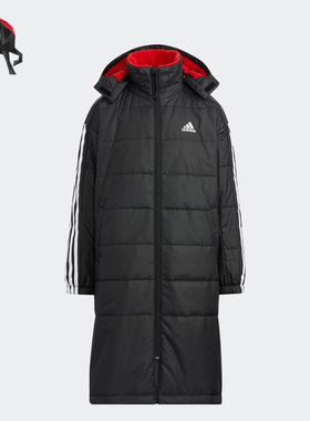 Adidas/阿迪达斯正品冬季大童保暖运动休闲连帽棉服HM7167