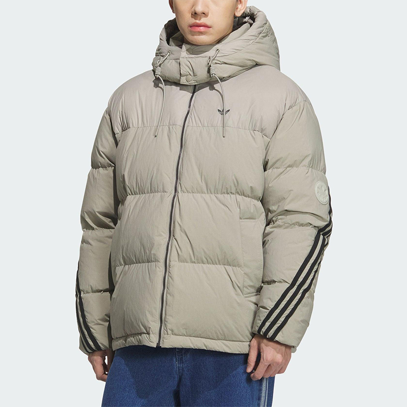 Adidas/阿迪达斯正品三叶草男士休闲运动连帽保暖羽绒服KC2563