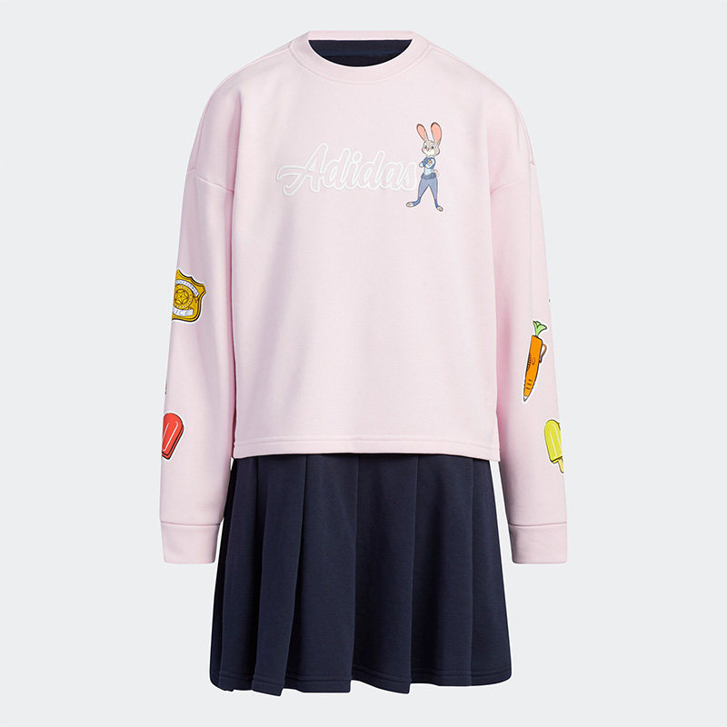 Adidas/阿迪达斯正品春秋新款女童运动休闲透气连衣裙套装 IB7754