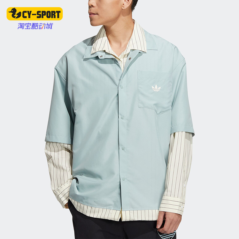 阿迪达斯男女运动长袖衬衫