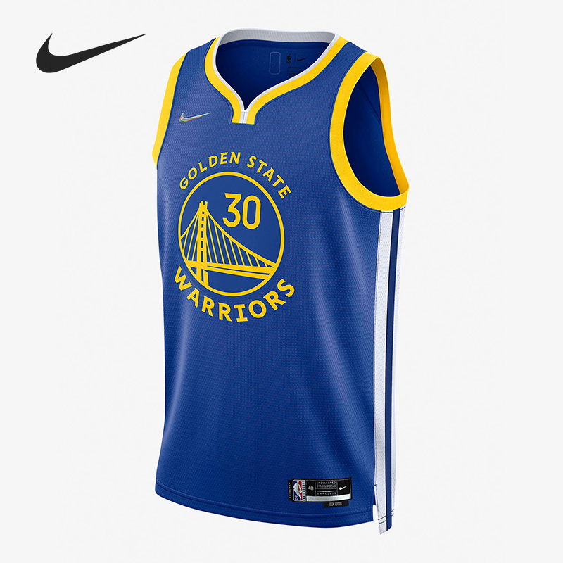 Nike/耐克正品金州勇士男子篮球运动无袖球衣DB3572-495