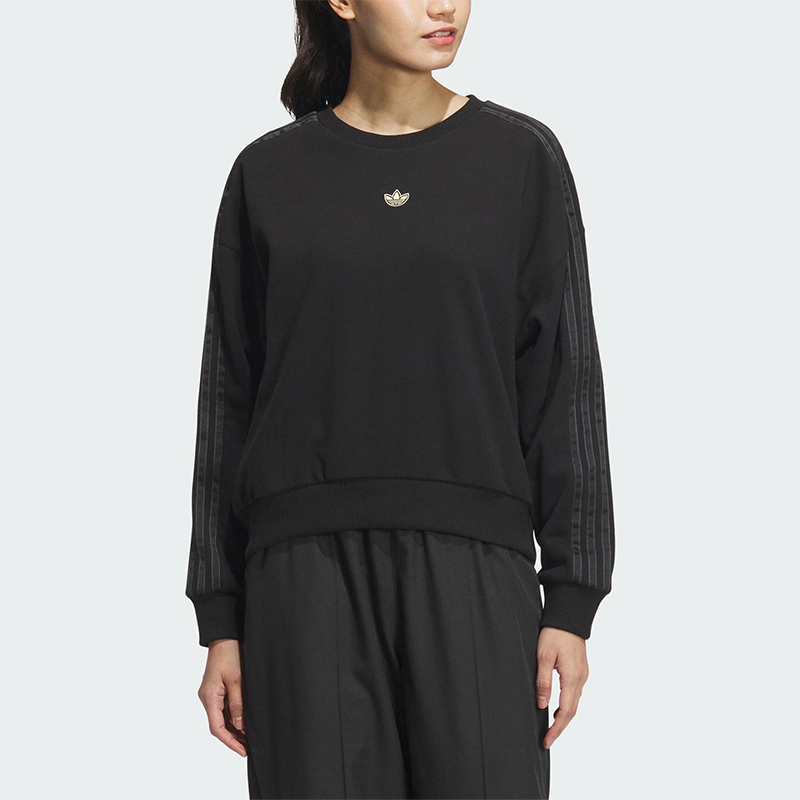 Adidas/阿迪达斯正品三叶草女士针织圆领休闲套头卫衣KB1924