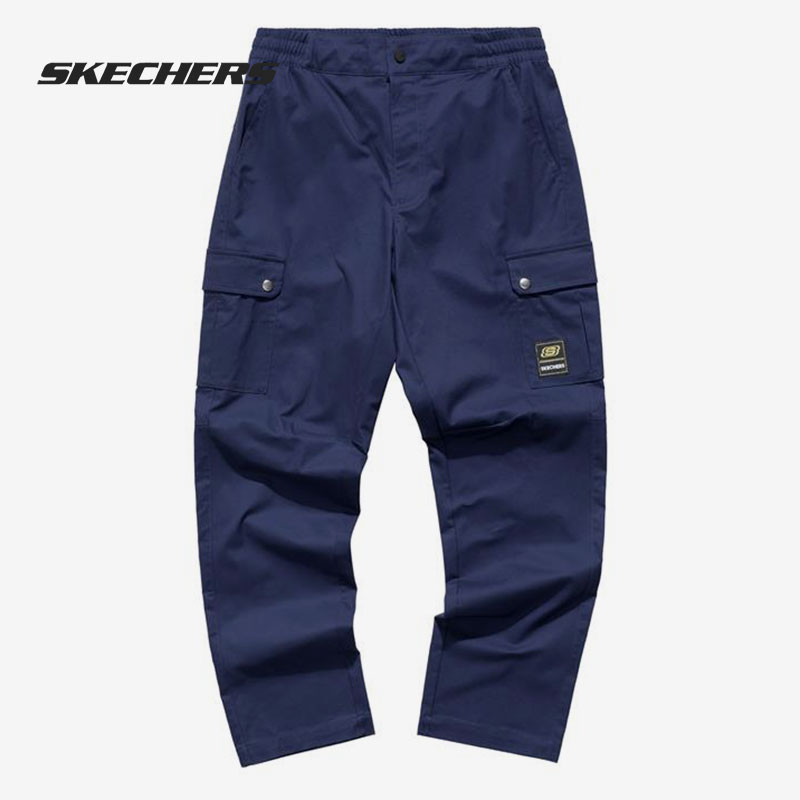 Skechers/斯凯奇正品梭织直筒工装长裤男子时尚休闲裤 L121M079