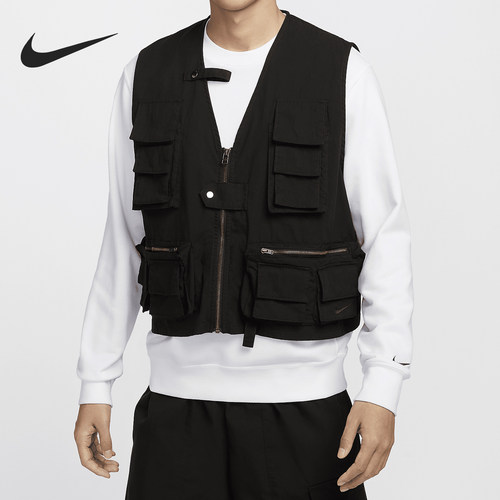 Nike/耐克正品 Life 男士机能风V领休闲运动马甲FN3215-010
